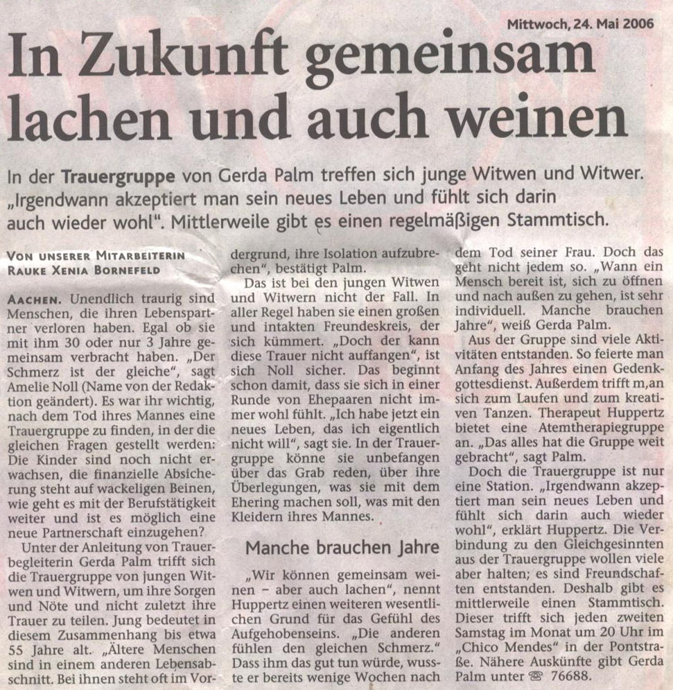 Aachener Zeitung - 24. Mai 2006